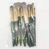 Green Cloud 14-Piece Makeup Brush Set with Soft Bristles - Perfect for Beginners