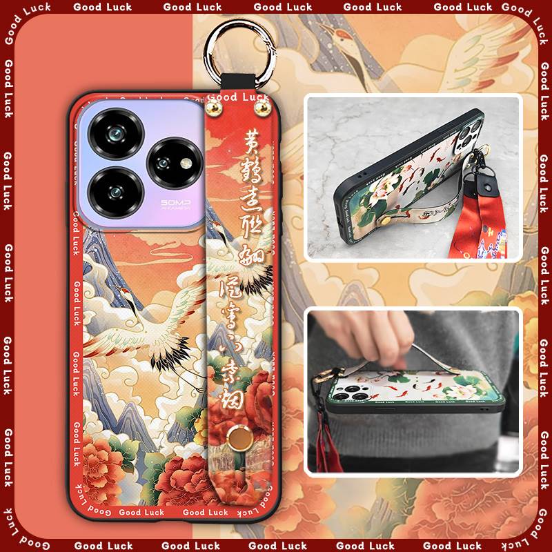 Back Cover For Mom Phone Case For ZTE Blade V60 Design/Axon 60 Lite Wrist Strap Wristband Anti-dust Phone Holder Lanyard