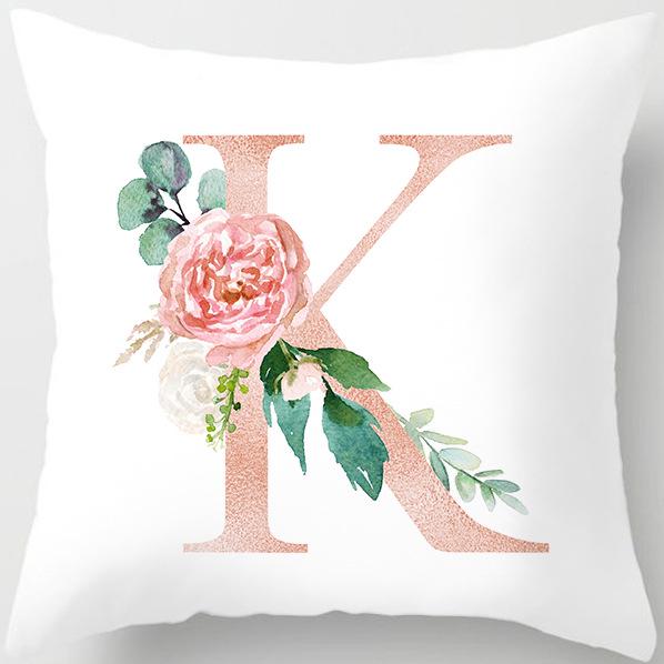 New Fashion 26 English Letter Pattern Cushion Cover Home Fabric Sofa Modern Style Pillow Cover