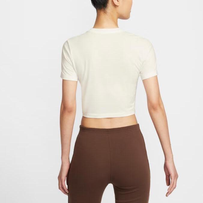 Nike Sportswear Essential Slim Fit Cropped T-Shirt Women Tops Milk-White FB2874-133