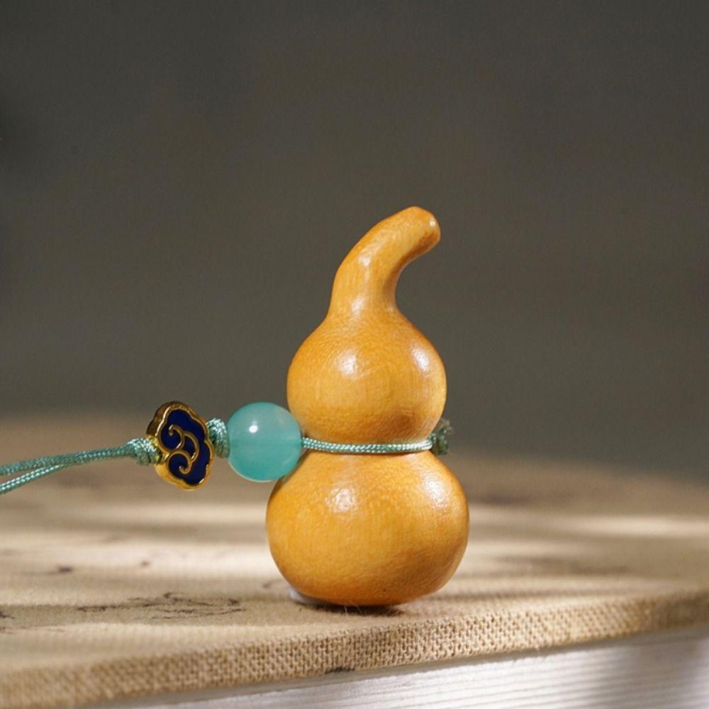 Key Charms Sandalwood Gourd Keychain Chinese Style Phone Charm Car Key Accessories