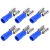 100PCS FDD2250 Spade Connector Conductivity Female Spade Connector with Insulating Shell for 1.52.5mm Cable(Blue )