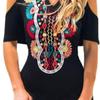 Tribal Dress Dress Bohemian Women Printed  V Neck Skirt for Dating