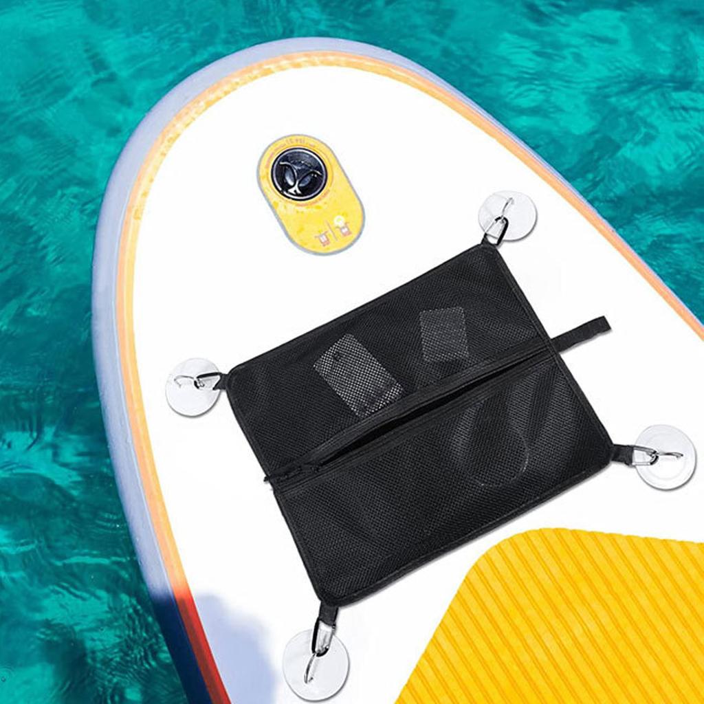 Paddle Board Bag with Mesh Bags Climbing Buckles Rubber Suction Cups Portable Paddleboard Deck Bag for Kayak