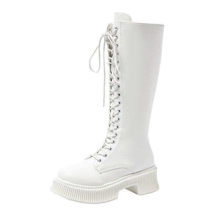 Luxury Women's Boots  New Comfortable Gothic Style Shoes Trendy Versatile Motorcycle Boots for Women Platform Mid-calf Boots