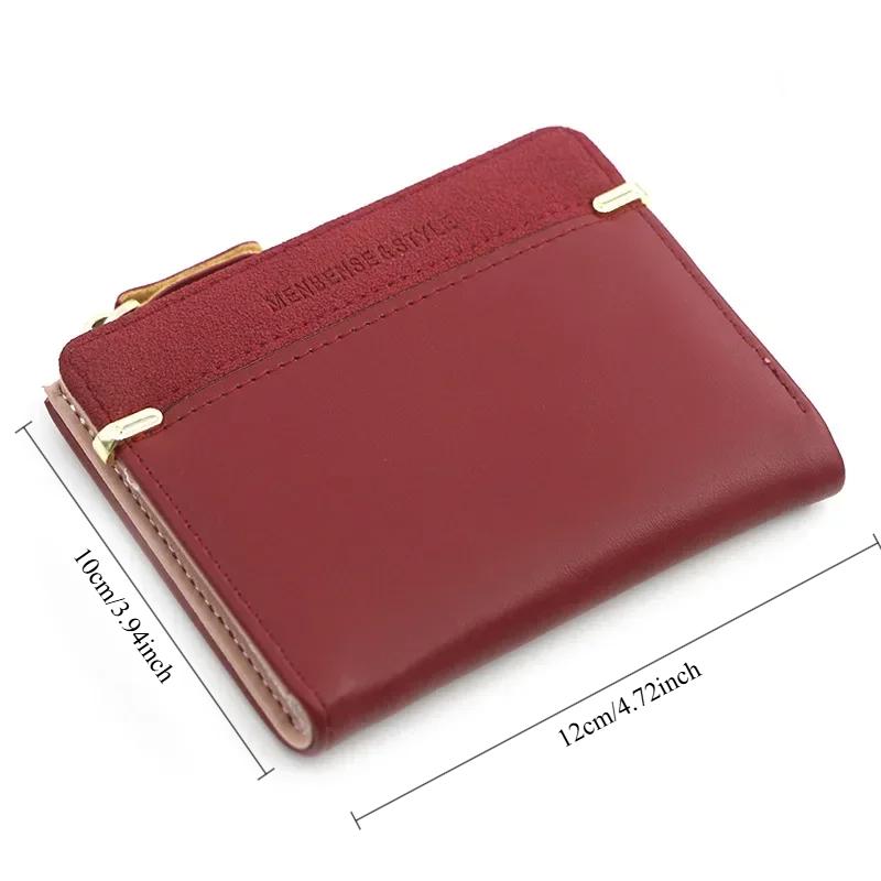 Kadın Cüzdanı Kısa Kadın Bozuk Para Cüzdanı Moda Cüzdanlar Küçük Bayan Cüzdanı Kadın Tokalı Mini El Çantası Kız İçin