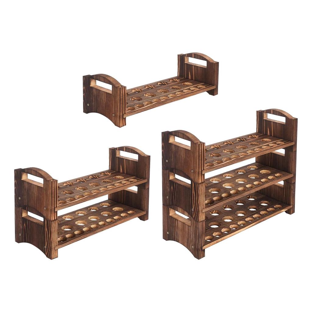 Wooden Egg Holder Organizer Portable Stackable Reusable with Handle Display Stand for Cabinet Kitchen Countertop Restaurant