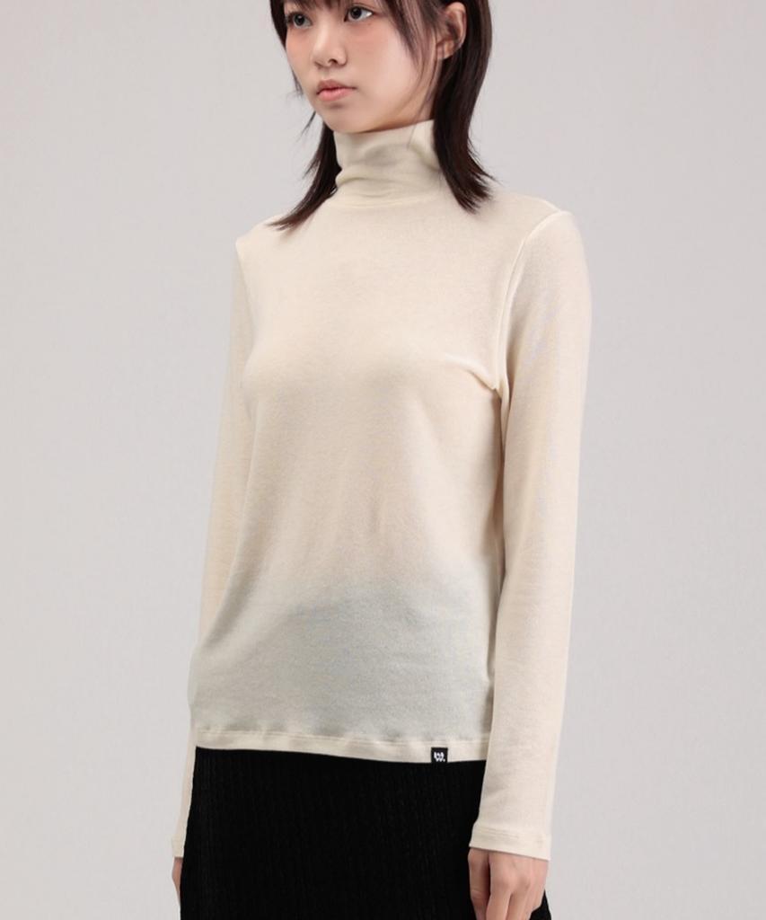 WHEN YOU MOVE Logo Point Turtleneck Soft Knit Tee (4 Colors)