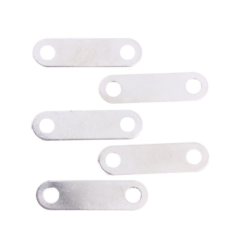 5/10-Pieces Nickel-Plated Copper Battery Busbar, 52x15mm for Lithium Battery Pack with M6 Holes (38mm CtC), 1.2mm Thick