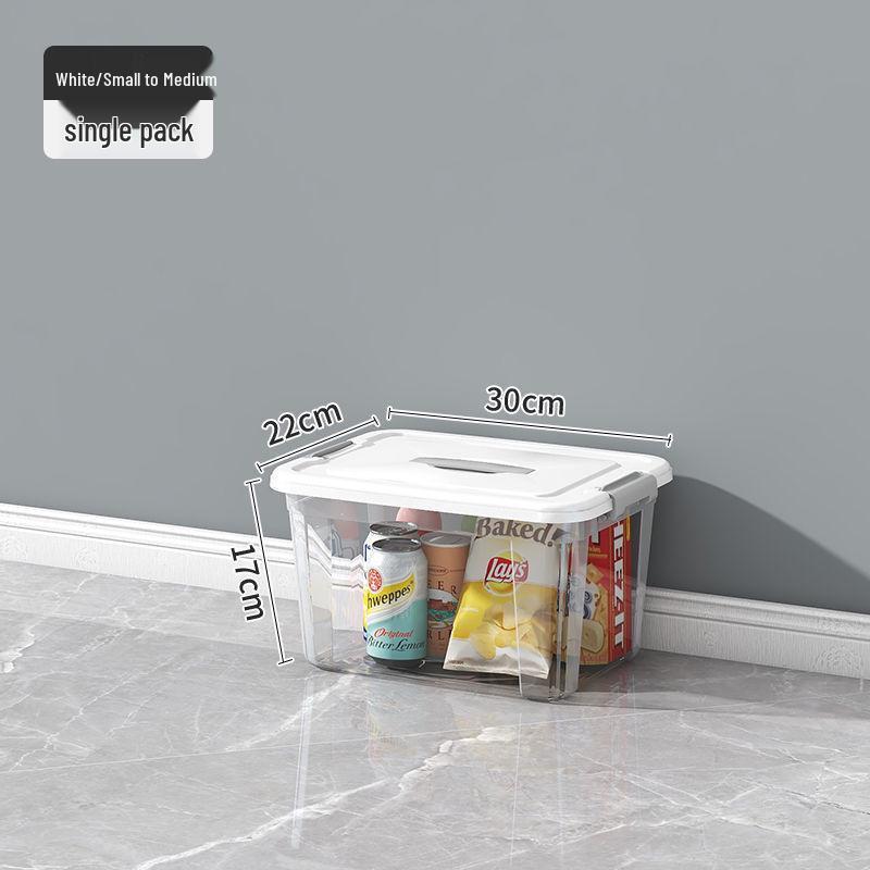 Large Transparent Storage Bin for Toys, Clothes, and Snacks