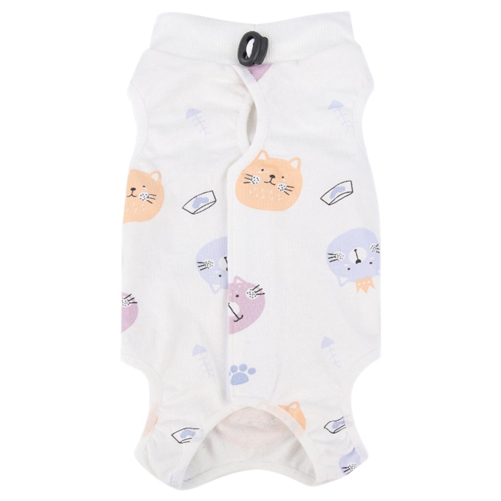 Cat Surgical Recovery Suit for Female Male Abdominal Wounds Spay or Skin Disease Breathable for Pet Post-Sterilization