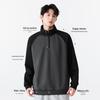 MINISO Cartoon Print Half-Zip Stand Collar Sweatshirt