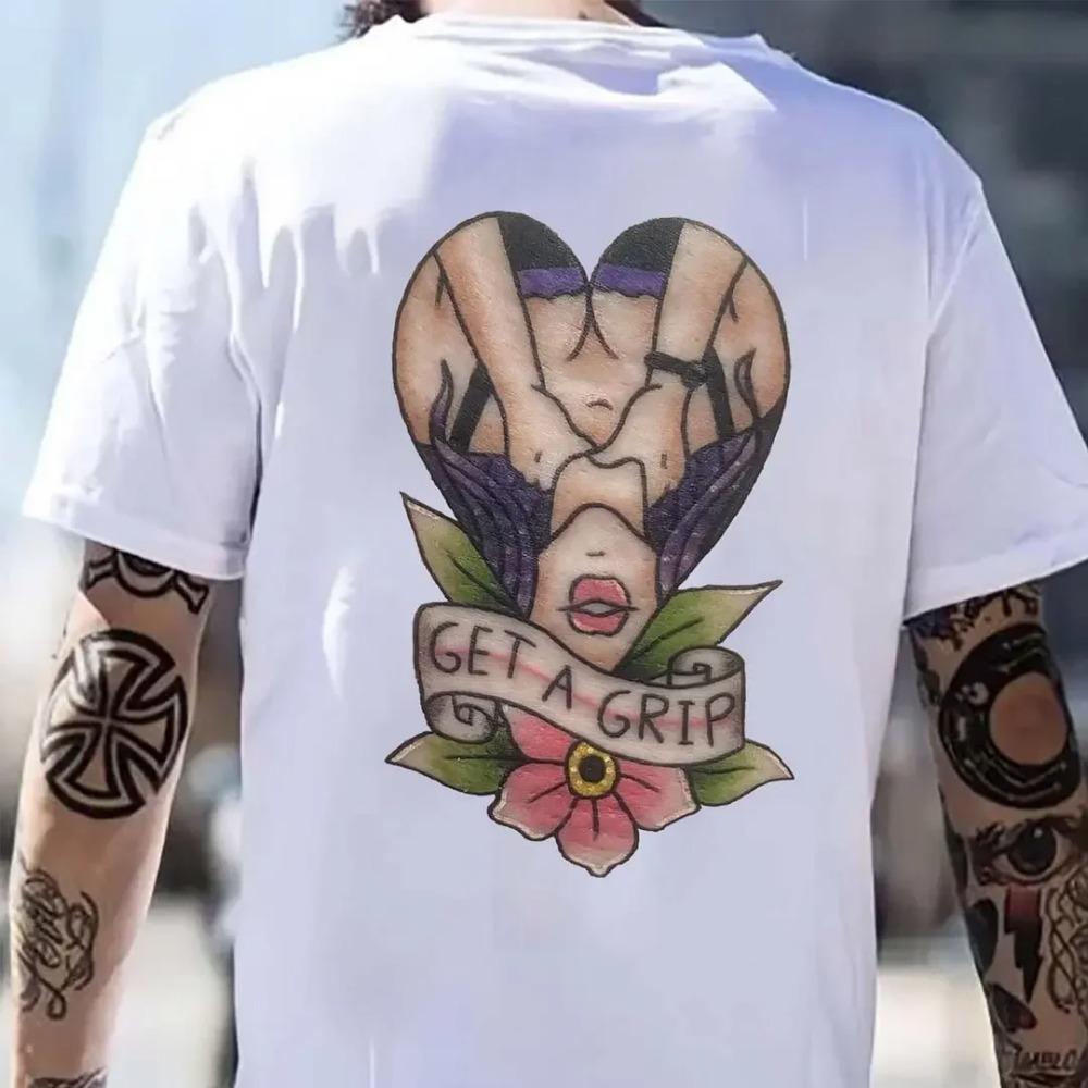 Hot Polyester Summer Tshirt Men Vintage T-shirts Male Oversized Quick Dry Weird Short Sleeve Fashion Casual Elastic Tees Top