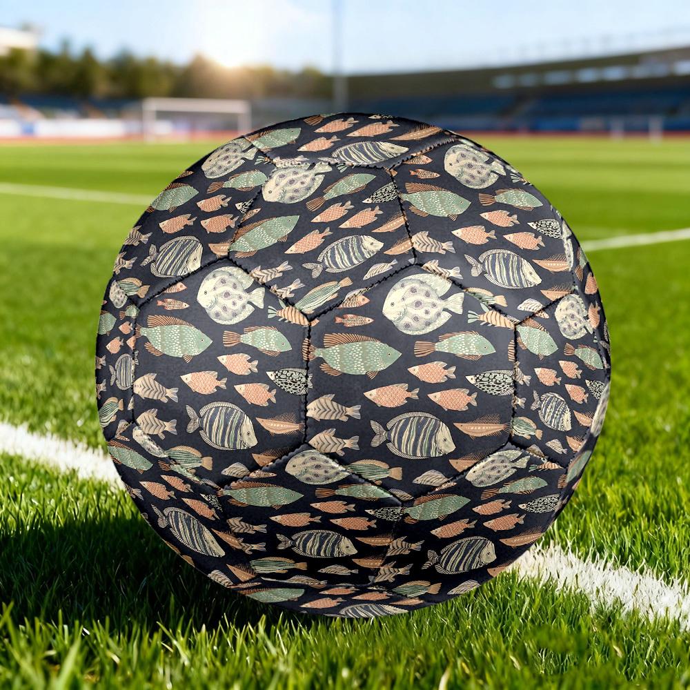 1pc Fish Size 5 Soccer Ball Professional Match Training Football Indoor &Outdoor Sports Ball Lightweight Durable C6586