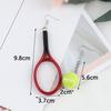 New Fashion Colorful Sport Tennis Racket Drop Earrings Funny Plastic Tennis Ball Dangle Earrings Punk Sport Party Jewelry Gifts