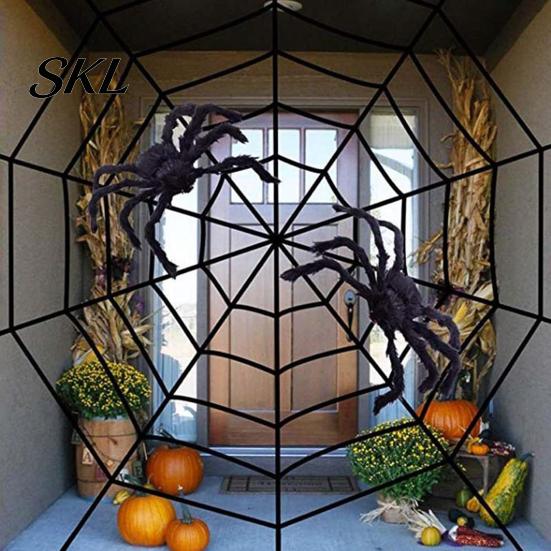 Realistische Spinnen-Requisite Halloween-Dekoration, Groß, Flauschig mit Roten Plüschtieraugen für Außenbereich, Innenbereich, Garten, Hausparty, Spukhaus-Dekor