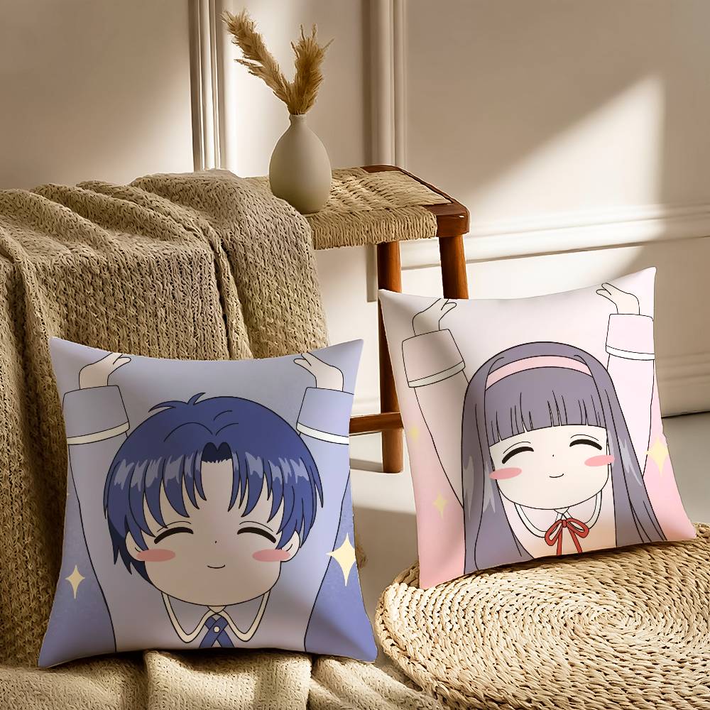 Anime C-Cardcaptor Sakura-MT Cartoon Pillow Case Printed Brushed Fleece Pillow Baby Skin-Touch Eco-Friendly Dye-Sublimat