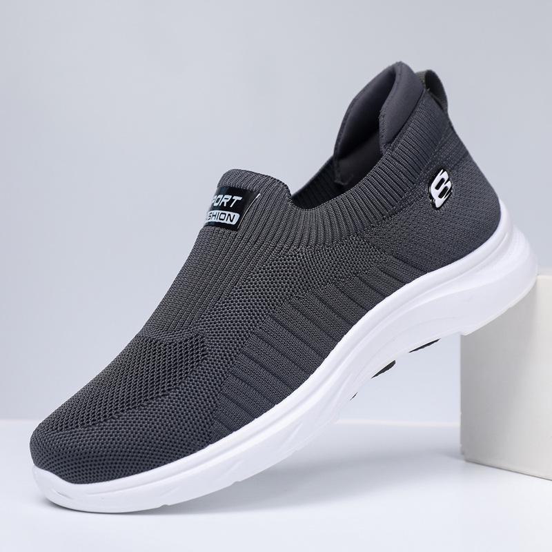 Men's Spring & Autumn Large Size Flying Weave Comfort Shoes for Seniors - Lightweight Dad Sneakers