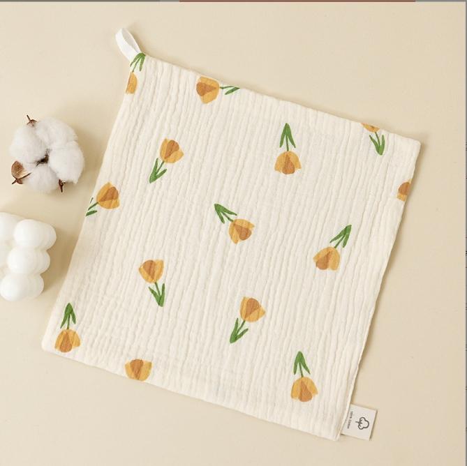 Newborn Face Towel Baby Face Cloth Baby Bath Towel Handkerchief Cotton Burp Cloth Soft Absorbent Gauze Kindergarten Washcloth