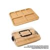 Bamboo Wooden Cheese Board with Compartments for Kitchen, Picnic, and Restaurant Serving