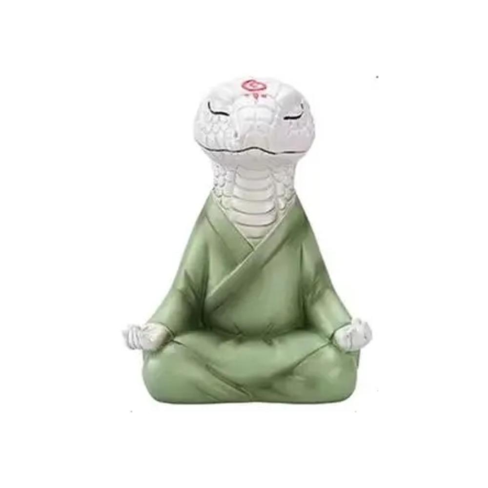 

Resin Crafts Fortune Snake Figurine Ancient Style Python Desktop Ornament Office Desktop Decor