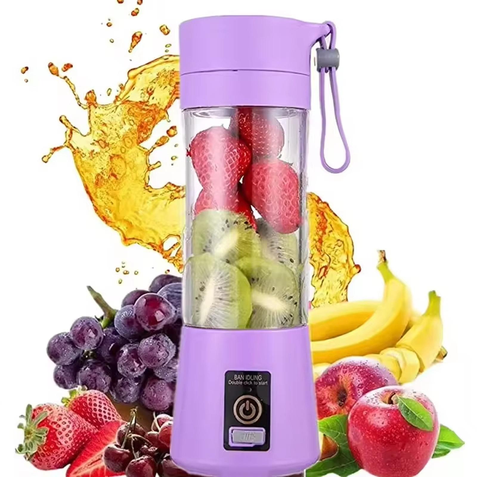 

Portable Electric Juicer Cup with 6 Blades Cup Multifunctional Fruit Juice Mixer for Home one size фіолетовий