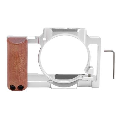 Camera Cage for ZV1 Aluminum Camera Video Rig with 14 Inch Screw Holes Cold Shoe Mount Wooden