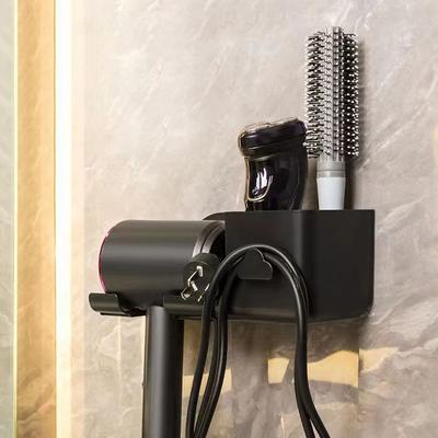 Hair Dryer Holder Wall Mounted Hair Straightener Dryer Stand Bathroom Organizer Shelves Washroom Organization Shelves
