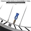 Bicycle Valve Wrench 4 In 1 Multifunction Aluminum Alloy Bike Valve Core Wrench Schrader/Presta Valve Core Removal Install Tool