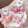 Bow Hair Ties Elastic Ponytail Holders for Children Cute Scrunchie Sweet Girl Soft Ribbon Butterfly Knot Hairband Hair Rope Headwear Styling Accessory
