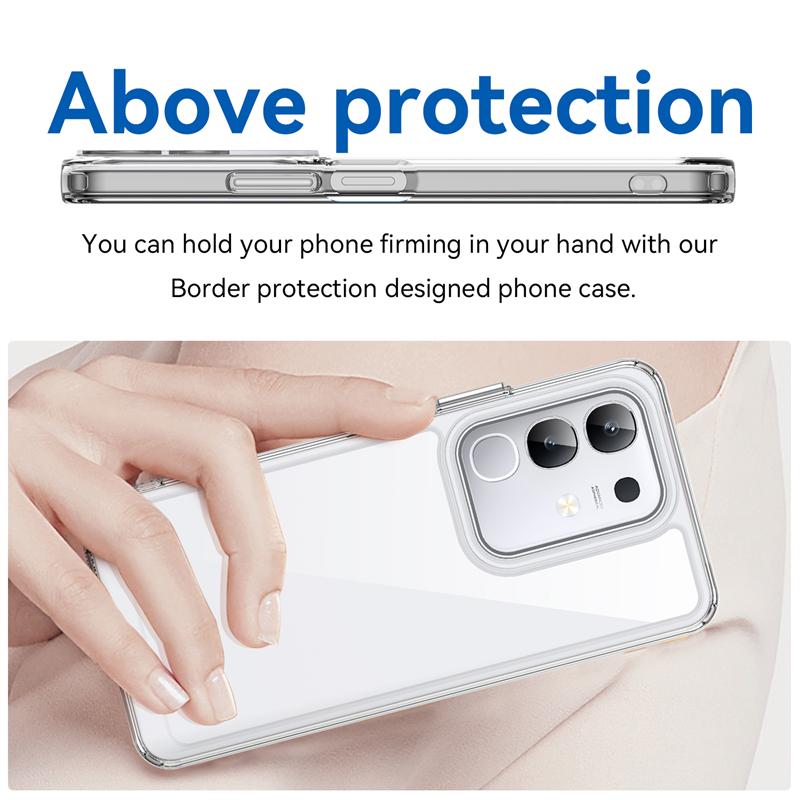 Transparent Case For Vivo T4x Case Anti-knock Silicone Colorful Full Back Cover For Vivo T4x 5G Case For Vivo T4x 5G 6.72 Inch