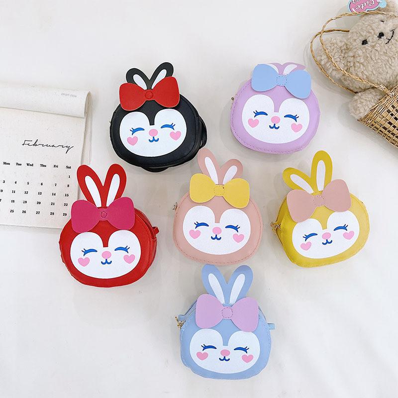 And Fun Colorful Mini Shoulder Bag For Children Featuring Cute Bunny With Accessories Bow