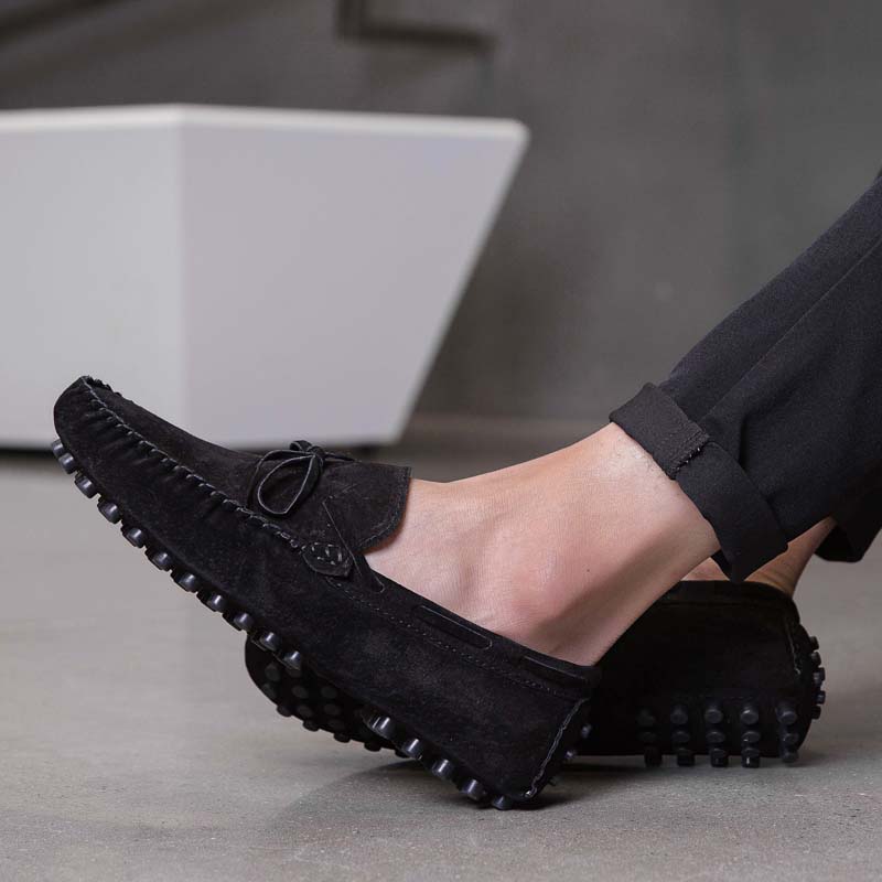 Suede Shoes Men Size  Luxury Men Loafers Soft Moccasins Man High Quality Shoes Casual Genuine Driving Flats Penny spring