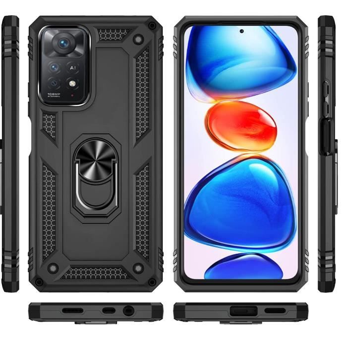 Case - Phonillico® - Xiaomi Redmi Note 11 PRO - Black - Shockproof Protection - Military Style