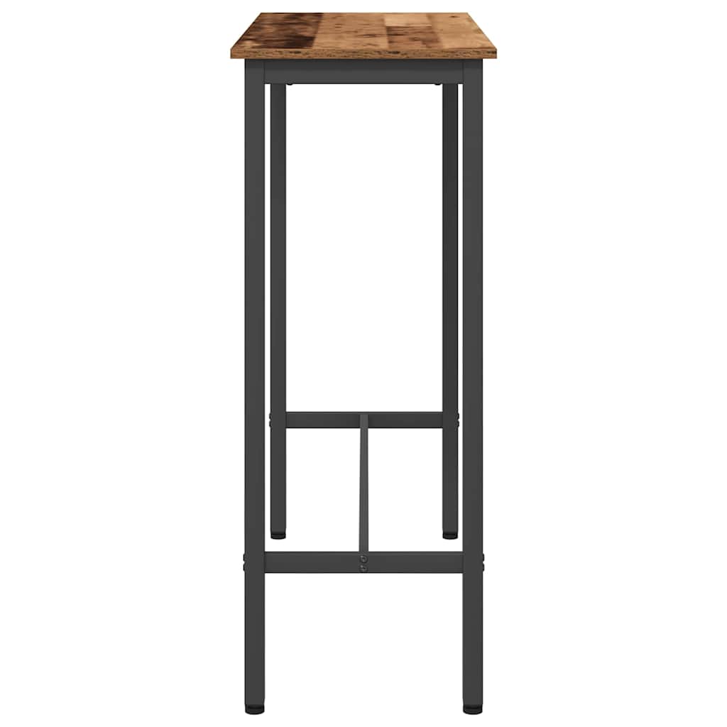 Vintage Wood Table 100 x 40 x 100.5 cm Engineered Wood and Steel