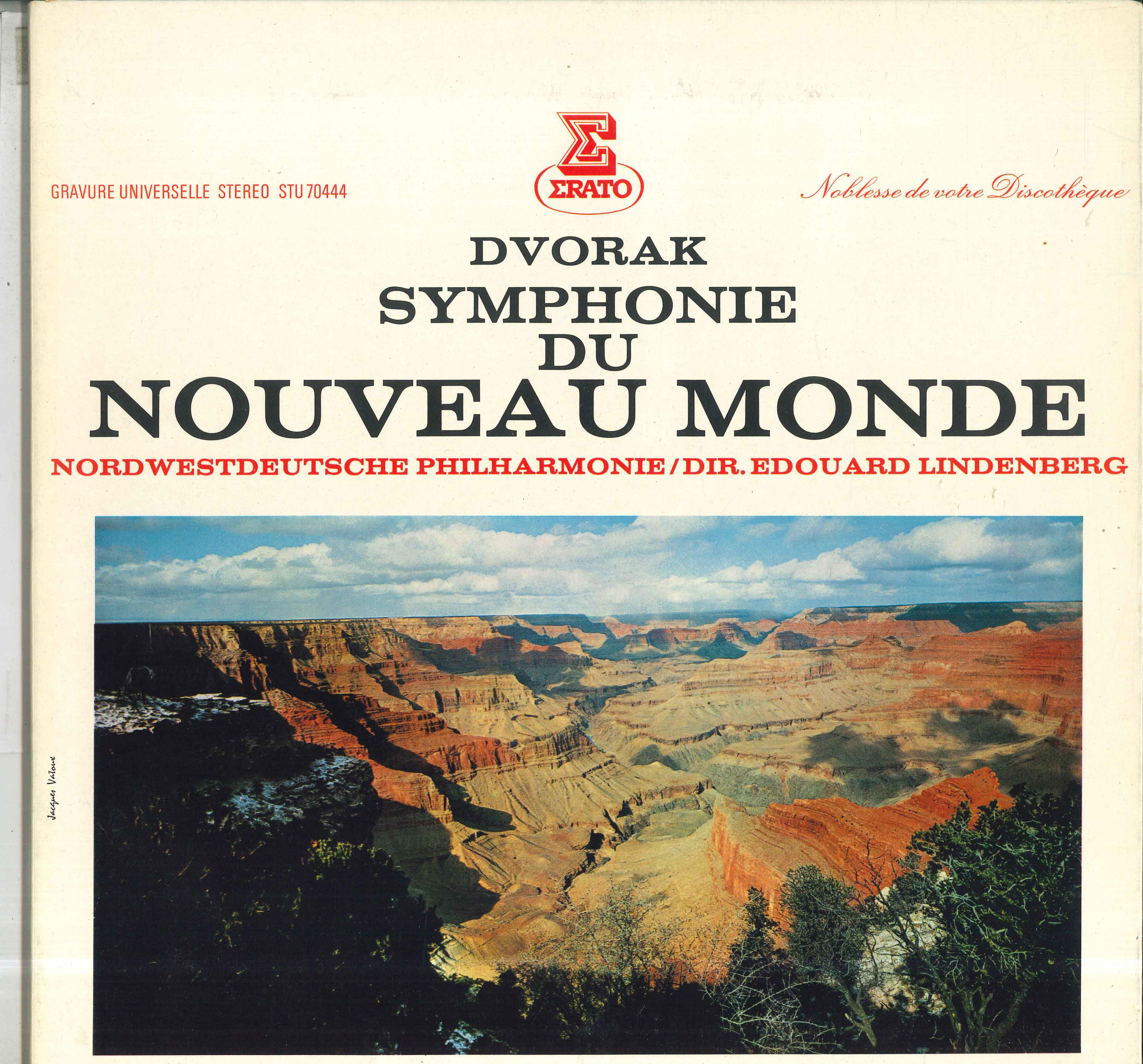 

LP Record EDOUARD LINDENBERG NORDWESTDEUTSCH Dvorak Symphonie Du Nouveau Monde STU70444 ERATO 1969 France Classical Used