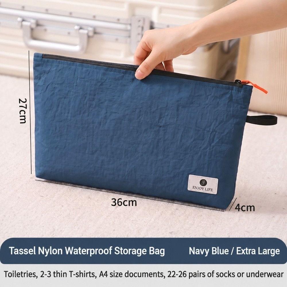 Waterproof Cosmetic Pouch Zipper Closure Underwear Storage Bag Business Trip Luggage Storage