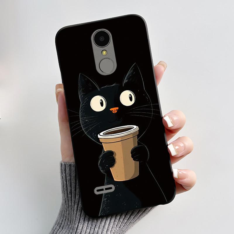 Casing For LG K4 2017 X230/LG K8 2017 X300 Slim Case Aesthetic Luxury Cute Cool Boys Girls Black Matte Soft Silicone Back Cover
