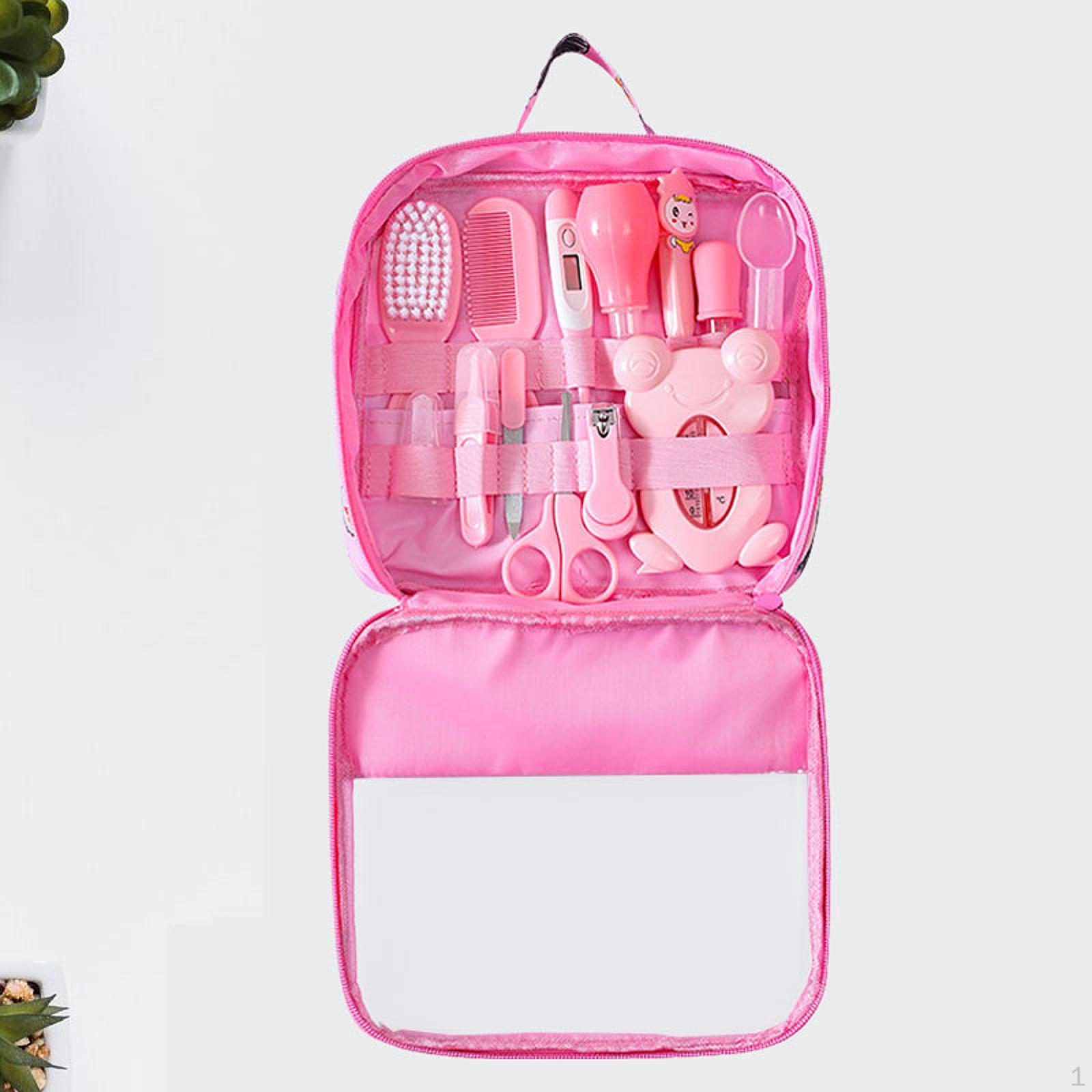 

Набор для ухода за здоровьем и гигиеной малыша с щеткой для волос, многоразовой расческой, кусачками для ногтей, синего цвета розовый