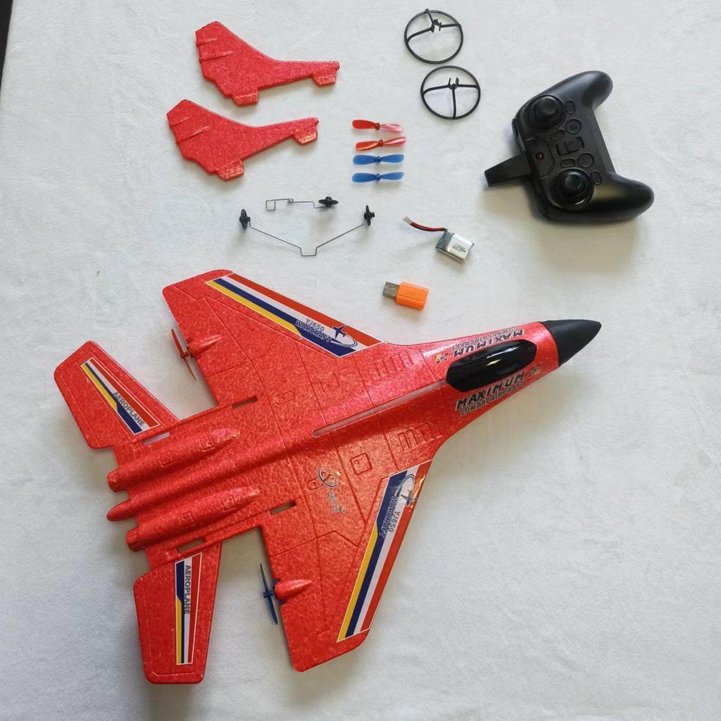 Luminous Remote Control Fighter Jet 650 Model - Drop-Resistant Foam Fixed-Wing Toy Plane for Kids
