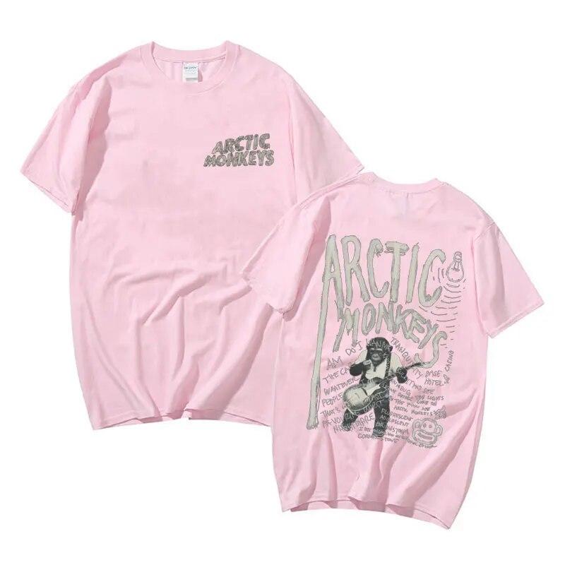 Arctic Monkeys Inspiriertes T-Shirt – Albumliste Doodle Print Vintage T-Shirt Unisex Damen Hip Hop Punk Kurzarm T-Shirts Streetwear