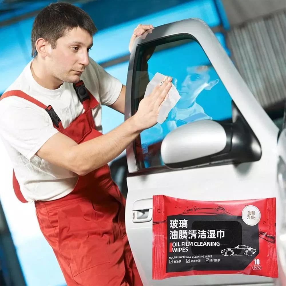 5 Bags Dusting Wipes Car Windshield Glass Cleaner Portable Car Cleaning Wipes