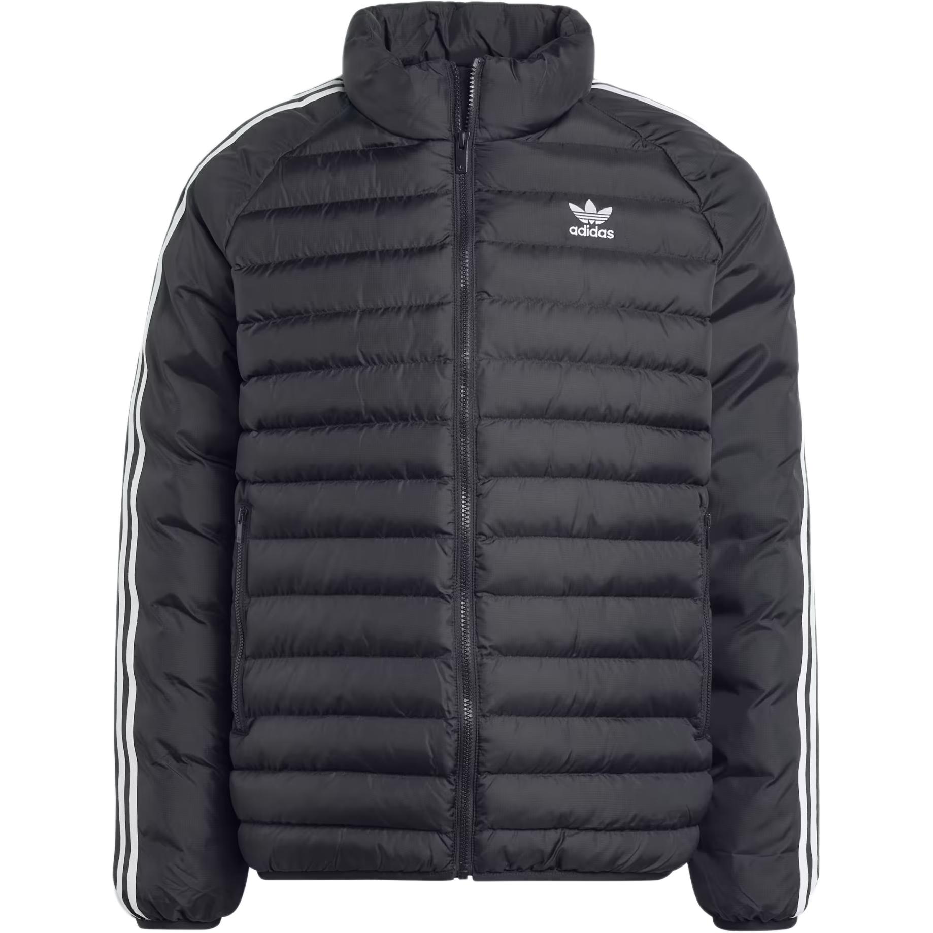 Adidas Originals Logo Striped Slim Fit Zip Jacket Men jackets Black IZ1835 XL