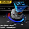 Essager 150W USB Car Charger For Xiaomi iPhone Samsung Laptops Tabet PD 3.0 Fast Charging USB Type C Digital Display Car Charger