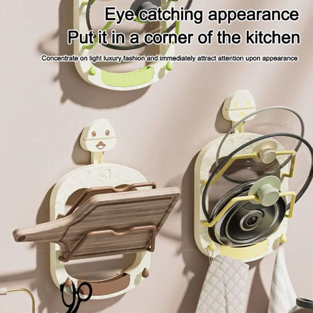 Multi-Layer Pan Cover Storage Holder Wall Mounted Pot Lid Rack  Cutting Board Holder