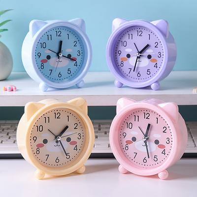 Wecker Student Kinder Einfach Stilvoll Leise Nachttisch Schlafzimmer Aufwachuhr Niedliche Cartoon-Uhr Schreibtisch Geschenk