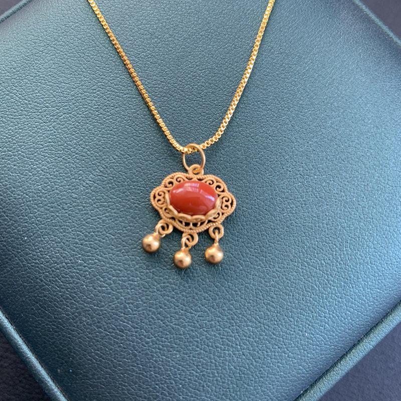 D7 Jade Nan Hong Necklace: Elegant Pendant Chain for Radiant Skin  Wealth Jade Necklace