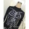 Vampire Halloween Costume Skull Skirt Ghost Cosplay Witch Zombie Costume Dance Show Costume