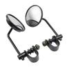 SZYUMO Motorcycle Clamp Mirror, Round Bike, Mirror, General Purpose, Black, Left and Right Set