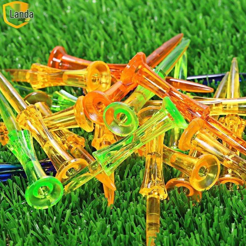 Landar Durable PC Golf Tees with Stop, 83mm, 100-Pack